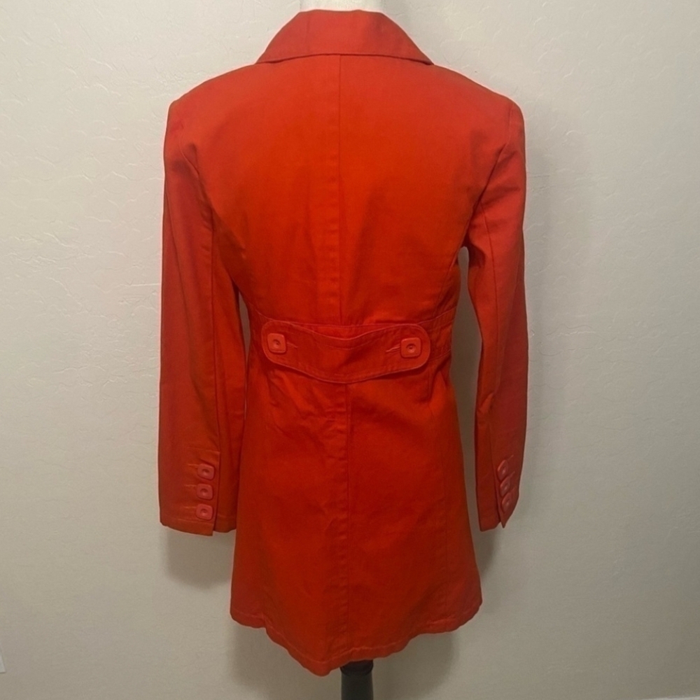 Tara Jarmon Vibrant Red Trench Coat NWOT - Picture 12 of 12